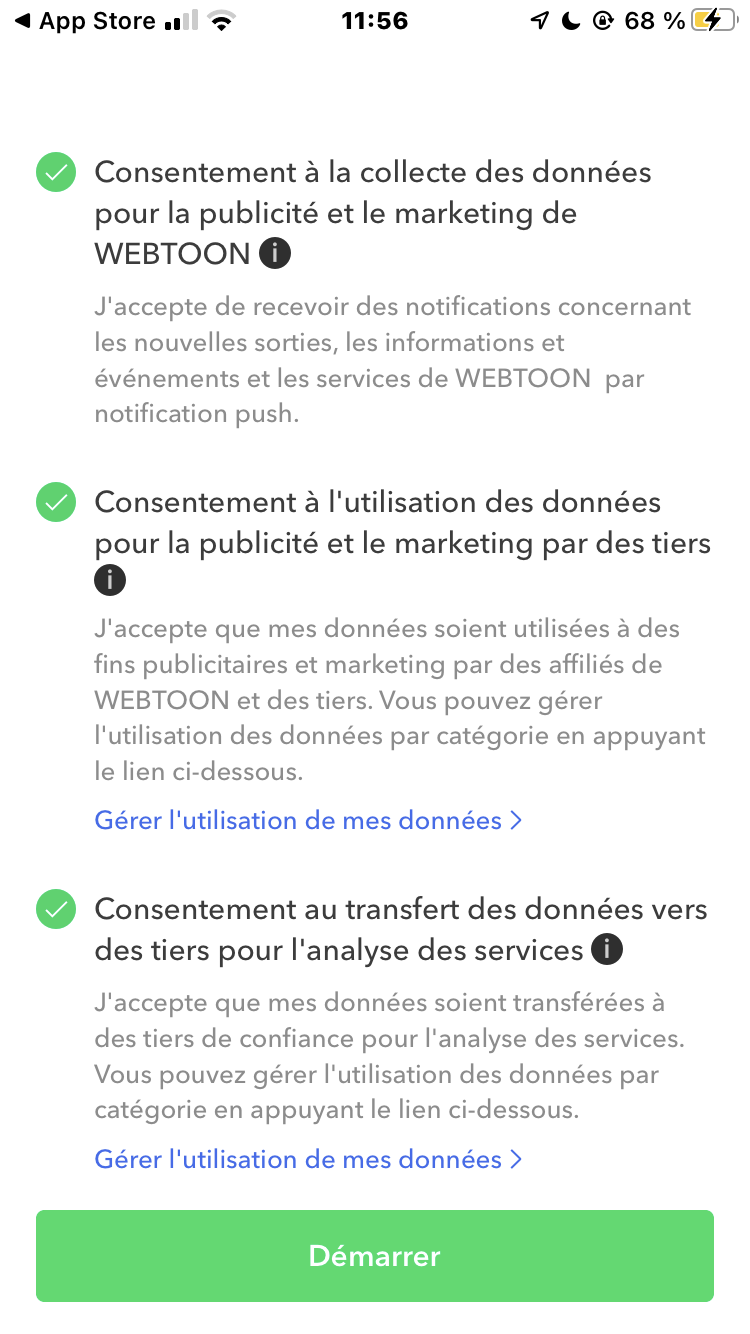 Collecte de données Webtoon
