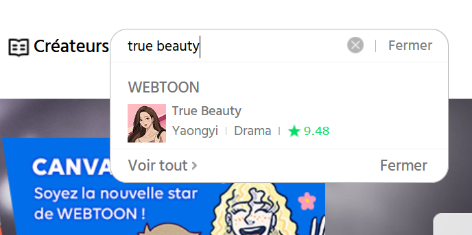 True Beauty Webtoon
